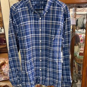 Nautica Men's Casual Blue Checkered Shirt
